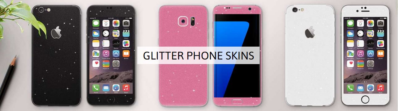 glitter phone skins