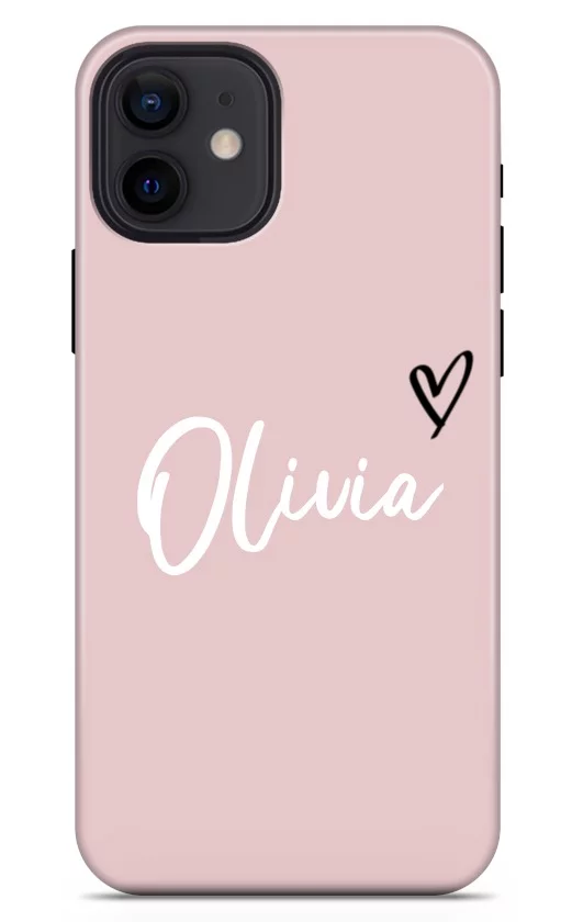 Dusty Pink Heart Phone Cases