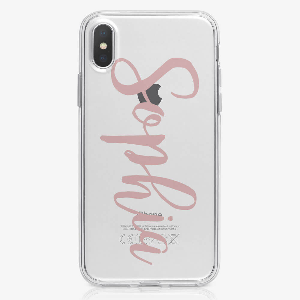 iPhone X Clear Hard Case Personalise Yours Wrappz