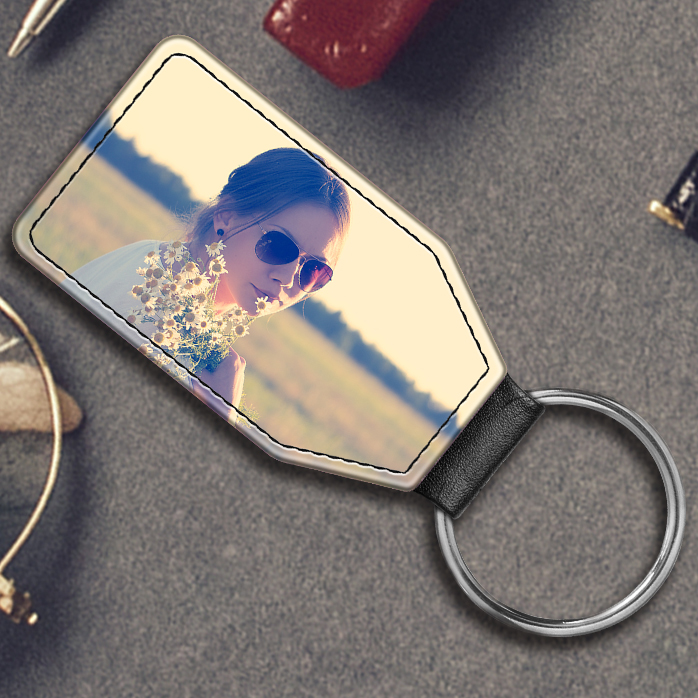 Personalised Faux Leather Key Ring Custom Faux Leather Key 